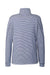 Vineyard Vines K002521 Womens Microstripe Sankaty 1/4 Zip Sweatshirt Deep Bay Blue Flat Back