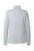 Vineyard Vines K002521 Womens Microstripe Sankaty 1/4 Zip Sweatshirt Heather Grey Flat Back