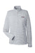 Vineyard Vines K002521 Womens Microstripe Sankaty 1/4 Zip Sweatshirt Heather Grey Flat Front