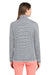 Vineyard Vines K002521 Womens Microstripe Sankaty 1/4 Zip Sweatshirt Heather Grey Model Back
