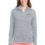 Vineyard Vines Womens Microstripe Sankaty Moisture Wicking 1/4 Zip Sweatshirt - Heather Grey - Coming Soon