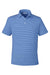 Vineyard Vines G012426 Mens Bradley Stripe Sankaty Short Sleeve Polo Shirt Maui Blue Flat Front