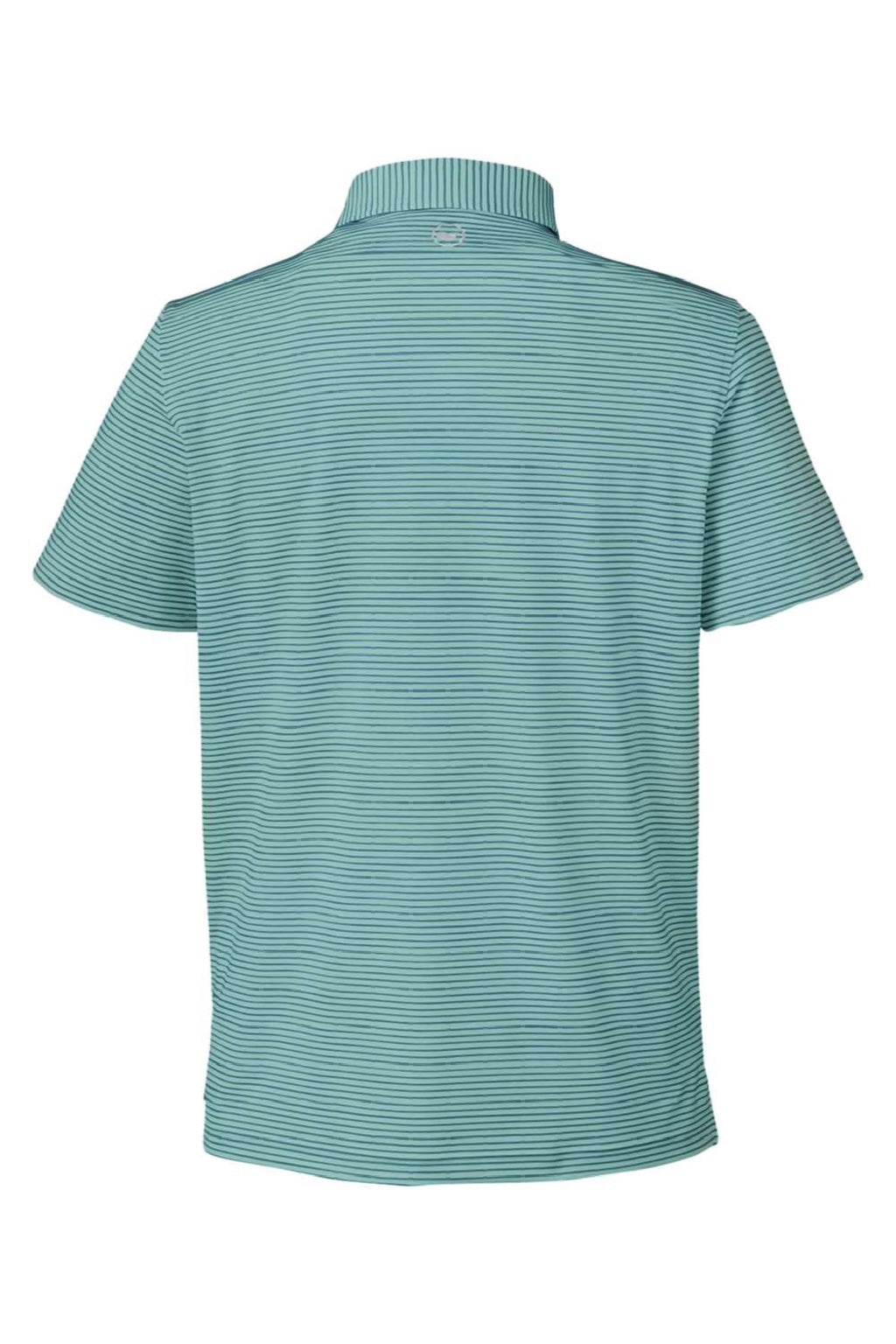Vineyard Vines G012426 Mens Bradley Stripe Sankaty Short Sleeve Polo Shirt Sea Clay Green Flat Back