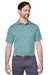 Vineyard Vines G012426 Mens Bradley Stripe Sankaty Short Sleeve Polo Shirt Sea Clay Green Model Front