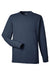 Vineyard Vines V021214 Mens Long Sleeve Crewneck T-Shirt w/ Pocket Navy Blue Blazer/White Cap Flat Front