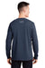 Vineyard Vines V021214 Mens Long Sleeve Crewneck T-Shirt w/ Pocket Navy Blue Blazer/White Cap Model Back