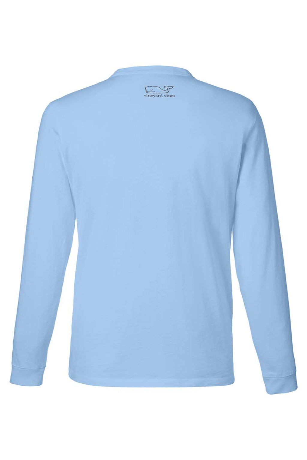 Vineyard Vines V021214 Mens Long Sleeve Crewneck T-Shirt w/ Pocket Jet Black Flat Back