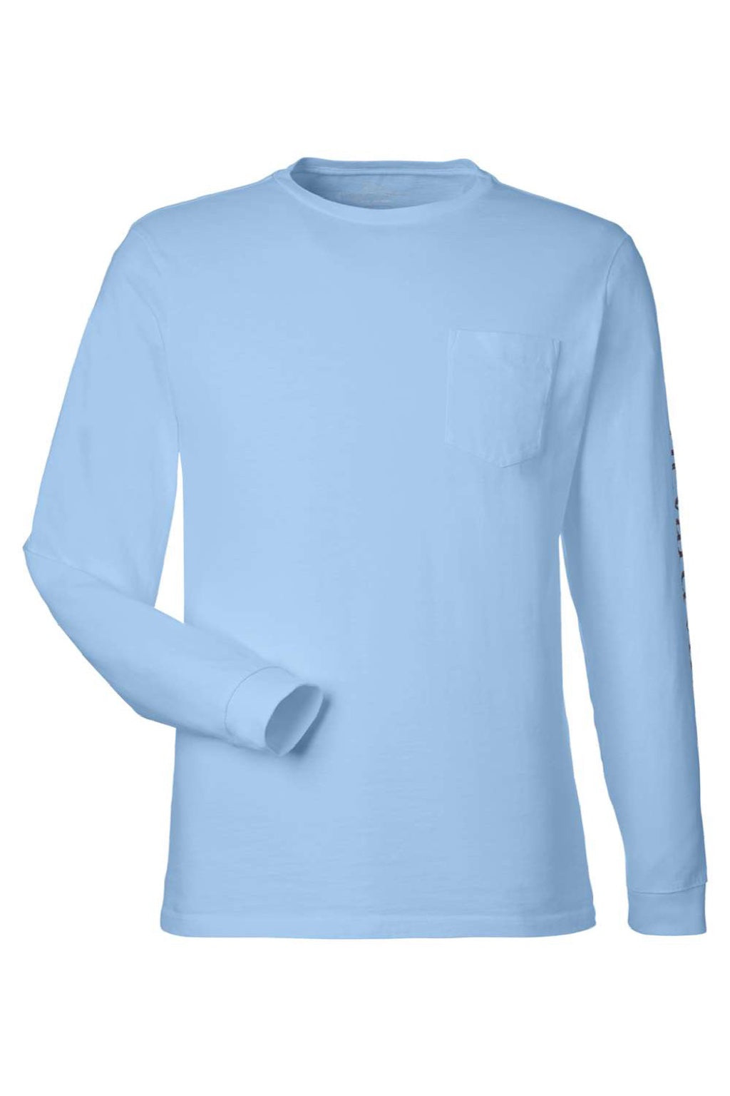 Vineyard Vines V021214 Mens Long Sleeve Crewneck T-Shirt w/ Pocket Jet Black Flat Front