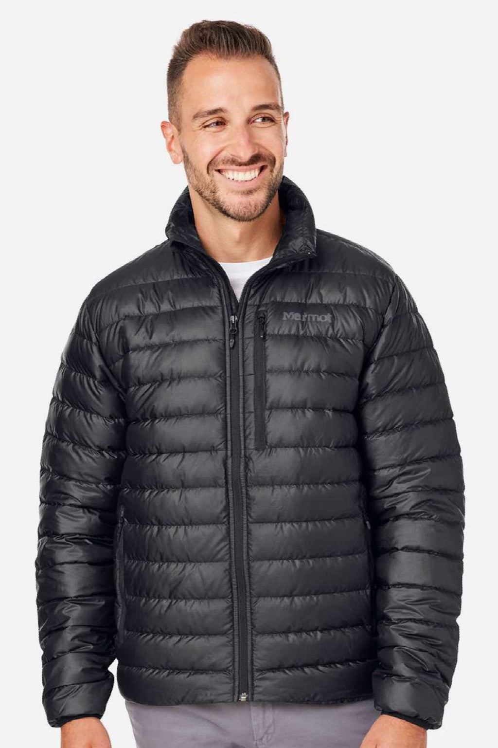 Marmot M15915 Mens M2 Highlander Full Zip Jacket Black Model Front
