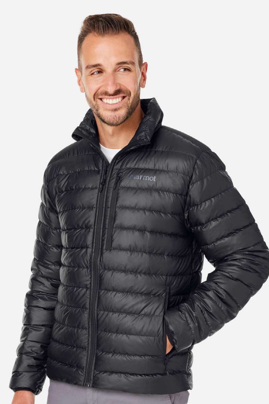 Marmot M15915 Mens M2 Highlander Full Zip Jacket Black Model Side