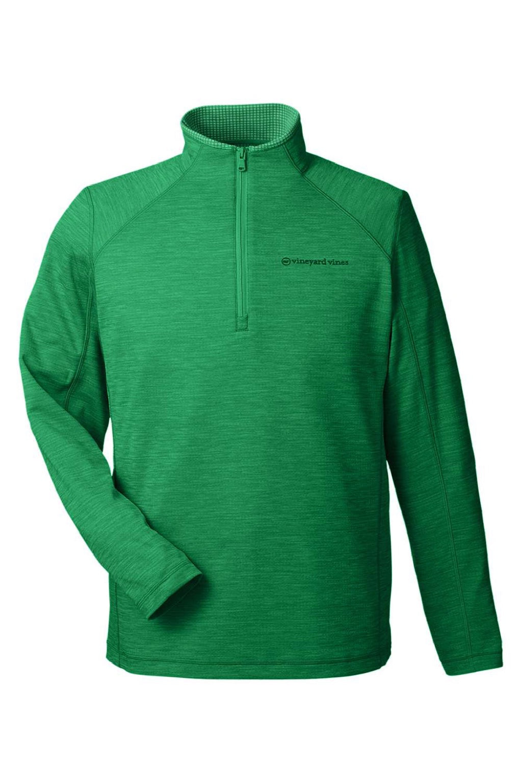 Vineyard Vines K002709 Mens Sankaty 1/4 Zip Sweatshirt Collegiate Green Flat Front