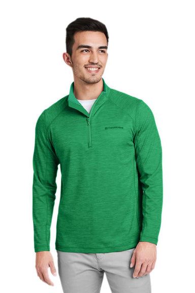 Vineyard Vines K002709 Mens Sankaty 1/4 Zip Sweatshirt Collegiate Green Model Front
