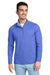 Vineyard Vines K002709 Mens Sankaty 1/4 Zip Sweatshirt Collegiate Royal Blue Model Front