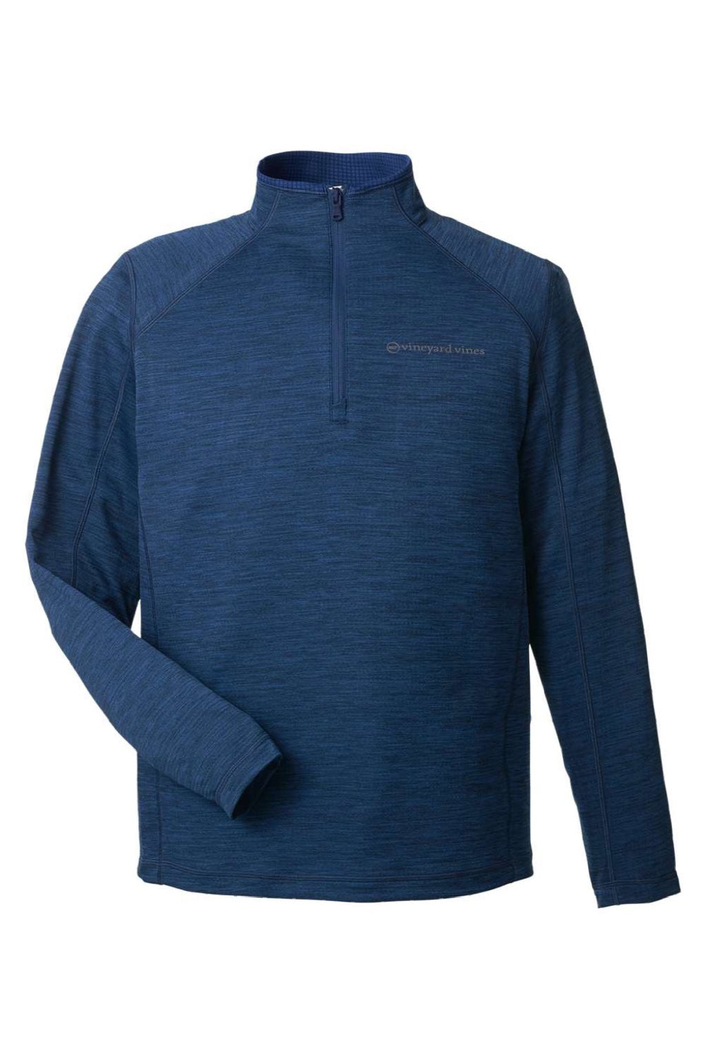 Vineyard Vines K002709 Mens Sankaty 1/4 Zip Sweatshirt Vineyard Navy Blue Flat Front
