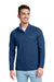 Vineyard Vines K002709 Mens Sankaty 1/4 Zip Sweatshirt Vineyard Navy Blue Model Front