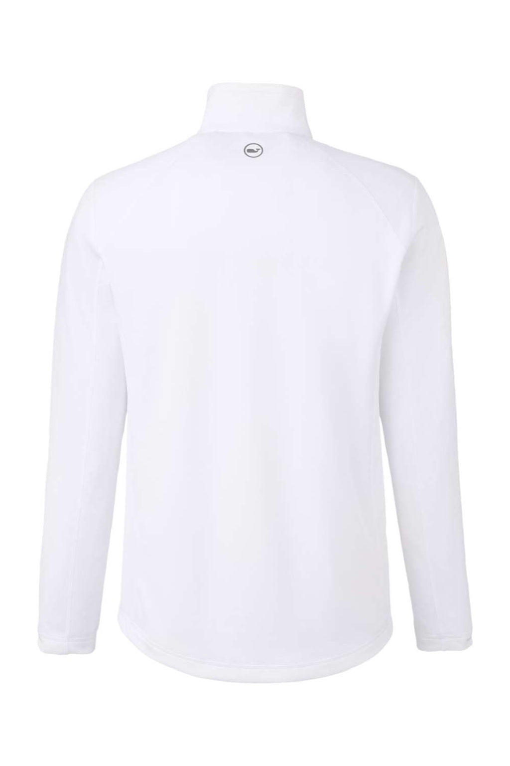 Vineyard Vines K002709 Mens Sankaty 1/4 Zip Sweatshirt White Cap Flat Back