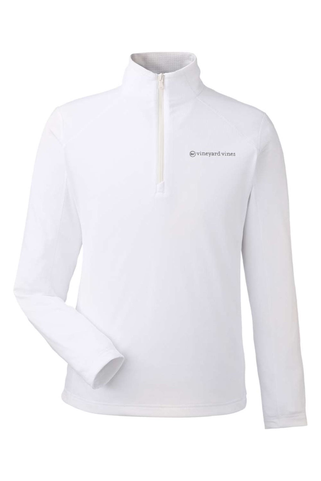 Vineyard Vines K002709 Mens Sankaty 1/4 Zip Sweatshirt White Cap Flat Front