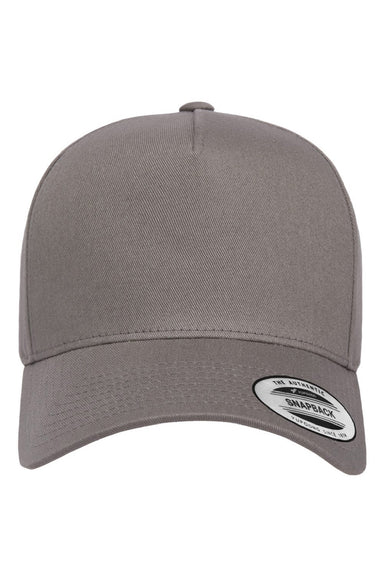 Yupoong Hats 5079 Mens Retro Snapback Trucker Hat Grey Flat Front