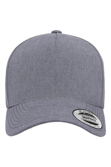 Yupoong Hats 5389AP Mens Perforated Snapback Hat Heather Grey Flat Front