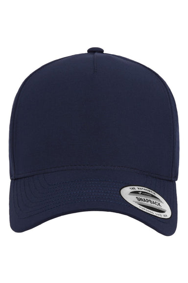 Yupoong Hats 5389AP Mens Perforated Snapback Hat Navy Blue Flat Front