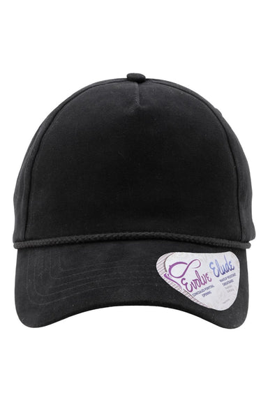 Infinity Her Hats MAYA Womens Washed Adjustable Rope Hat Black/Black Leopard Flat Front