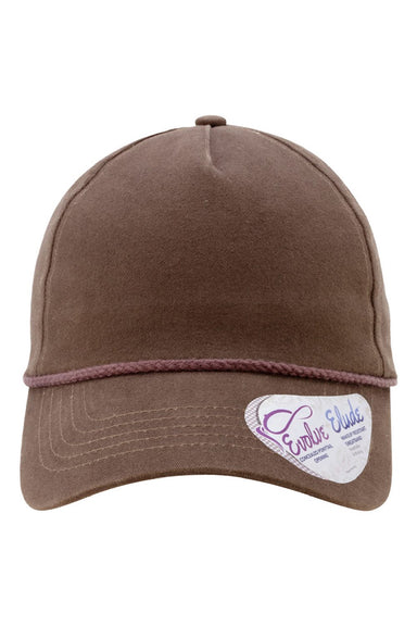 Infinity Her Hats MAYA Womens Washed Adjustable Rope Hat Chocolate Brown/Fawn Flat Front