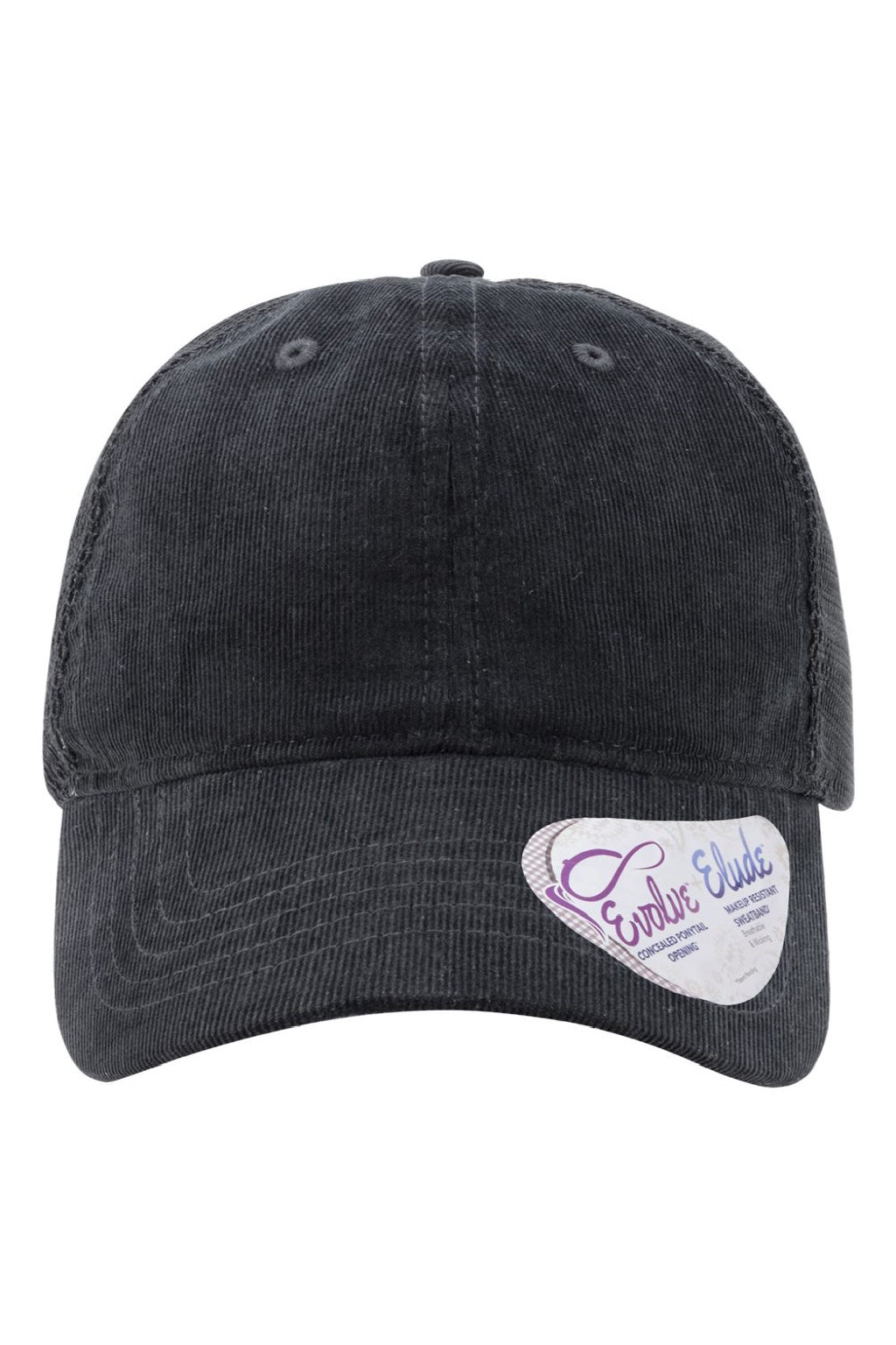 Infinity Her Hats JO Womens Corduroy Adjustable Hat Black/Black Leopard/Black Flat Front