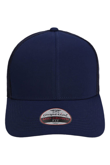 Imperial Hats 1988M Mens The Whitaker Mesh Adjustable Hat Dark Blue Flat Front