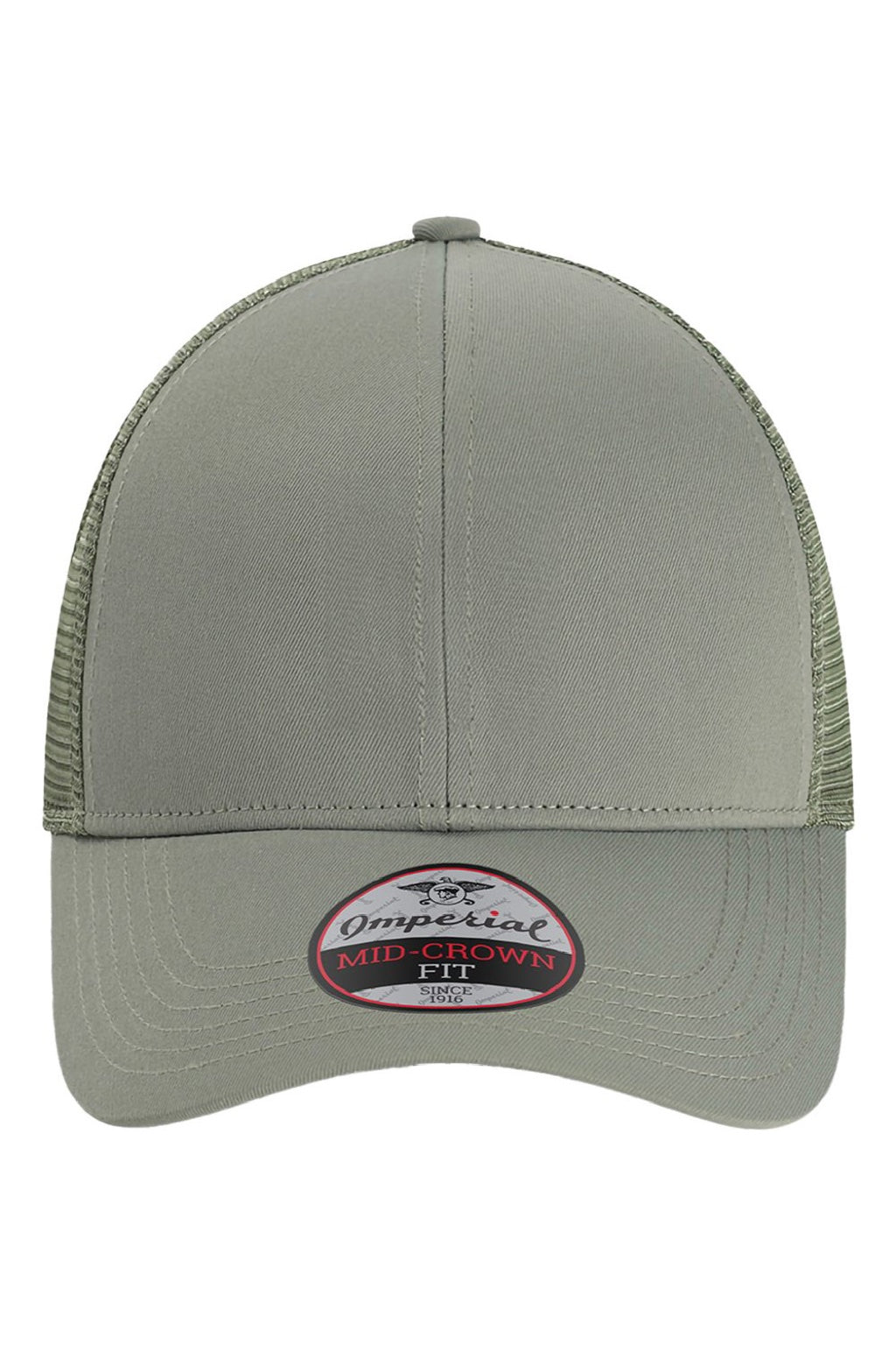 Imperial Hats 1988M Mens The Whitaker Mesh Adjustable Hat Meadow Green Flat Front