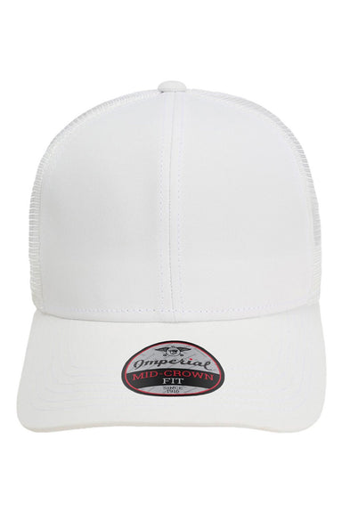 Imperial Hats 1988M Mens The Whitaker Mesh Adjustable Hat White Flat Front