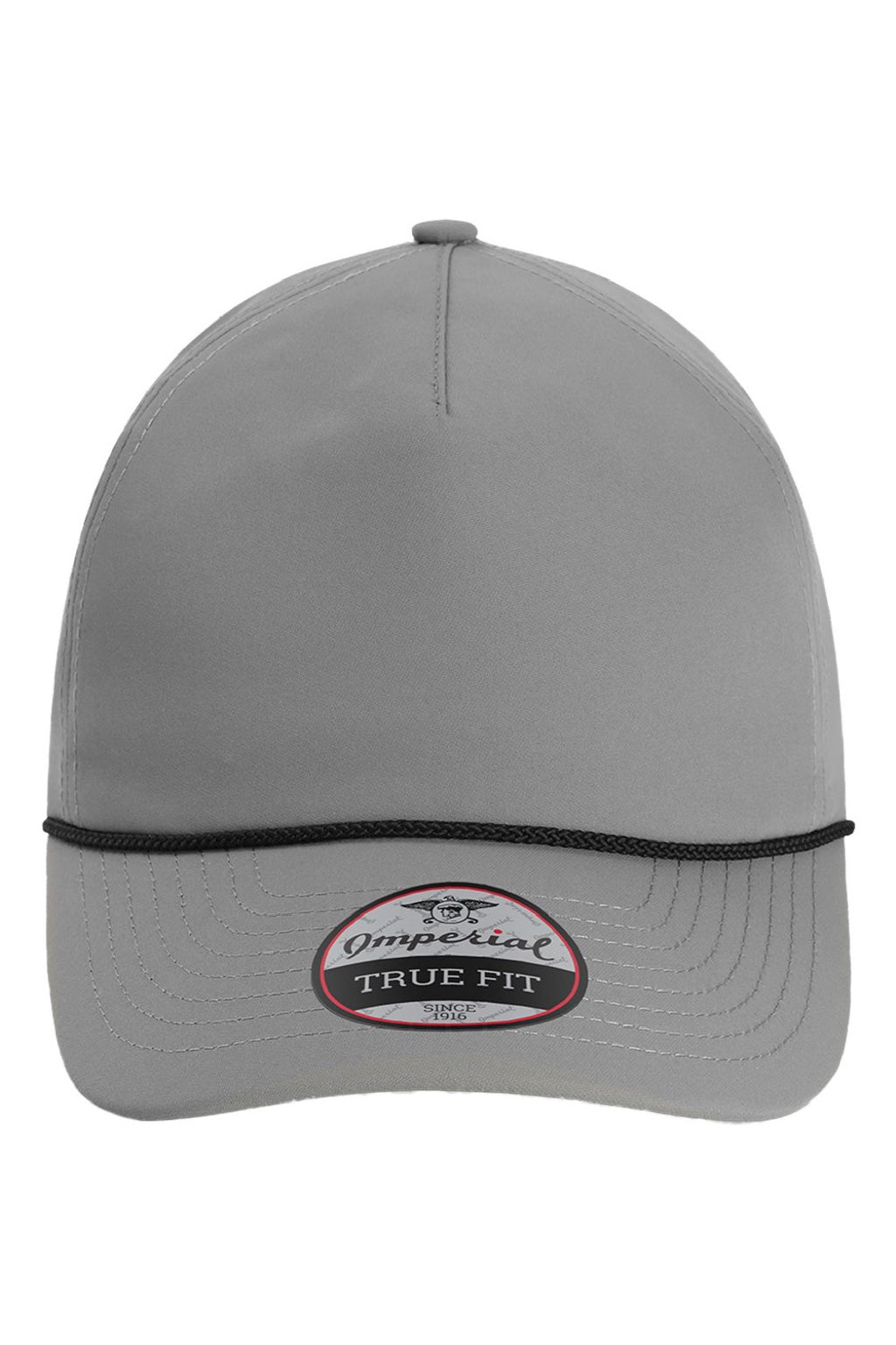 Imperial Hats 5054U Mens The Harrison Adjustable Hat Grey/Black Flat Front