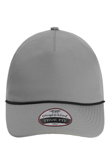 Imperial Hats 5054U Mens The Harrison Adjustable Hat Grey/Black Flat Front