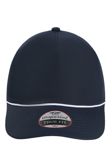 Imperial Hats 5054U Mens The Harrison Adjustable Hat Navy Blue/White Flat Front