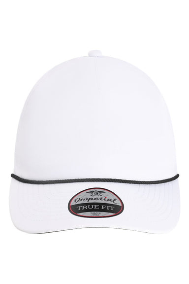 Imperial Hats 5054U Mens The Harrison Adjustable Hat White/Black Flat Front
