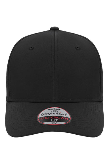 Imperial Hats 7054N Mens The Independent Adjustable Hat Black Flat Front