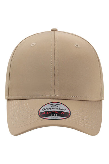 Imperial Hats 7054N Mens The Independent Adjustable Hat Khaki Brown Flat Front