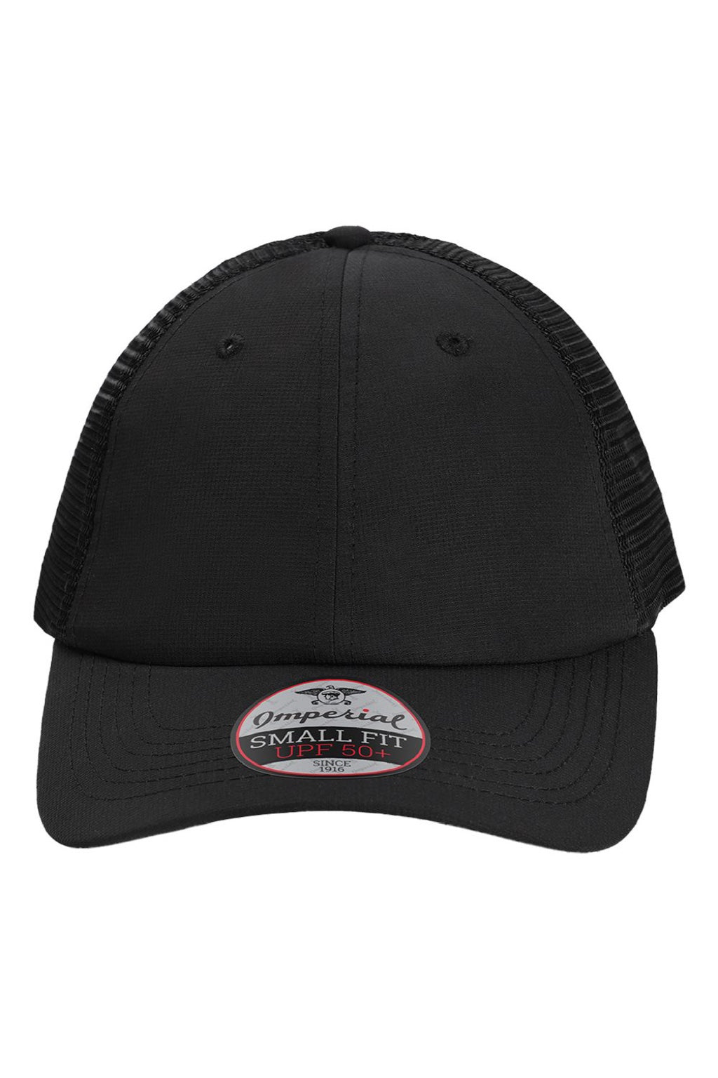 Imperial Hats L338M Mens The Hinsen Mesh Back Adjustable Hat Black Flat Front