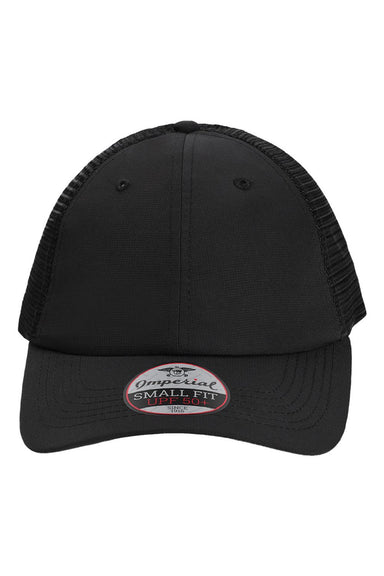 Imperial Hats L338M Mens The Hinsen Mesh Back Adjustable Hat Black Flat Front