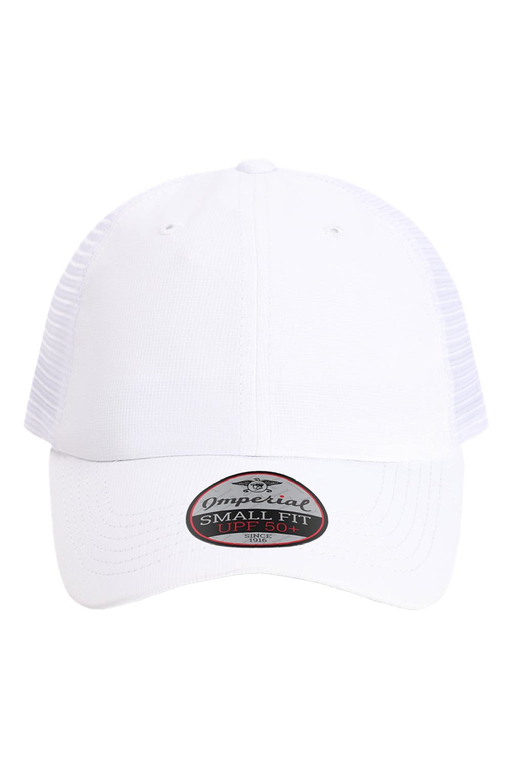 Imperial Hats L338M Mens The Hinsen Mesh Back Adjustable Hat White Flat Front