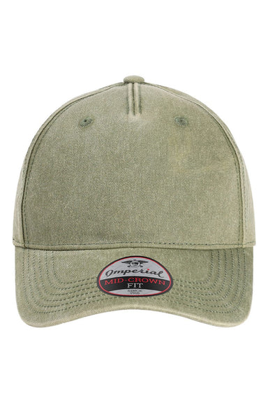 Imperial Hats X240 Mens The Gambit Adjustable Hat Olive Green Flat Front
