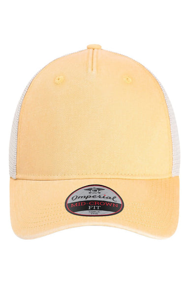 Imperial Hats X240M Mens The Gambit Mesh Back Adjustable Hat Apricot/Stone Flat Front