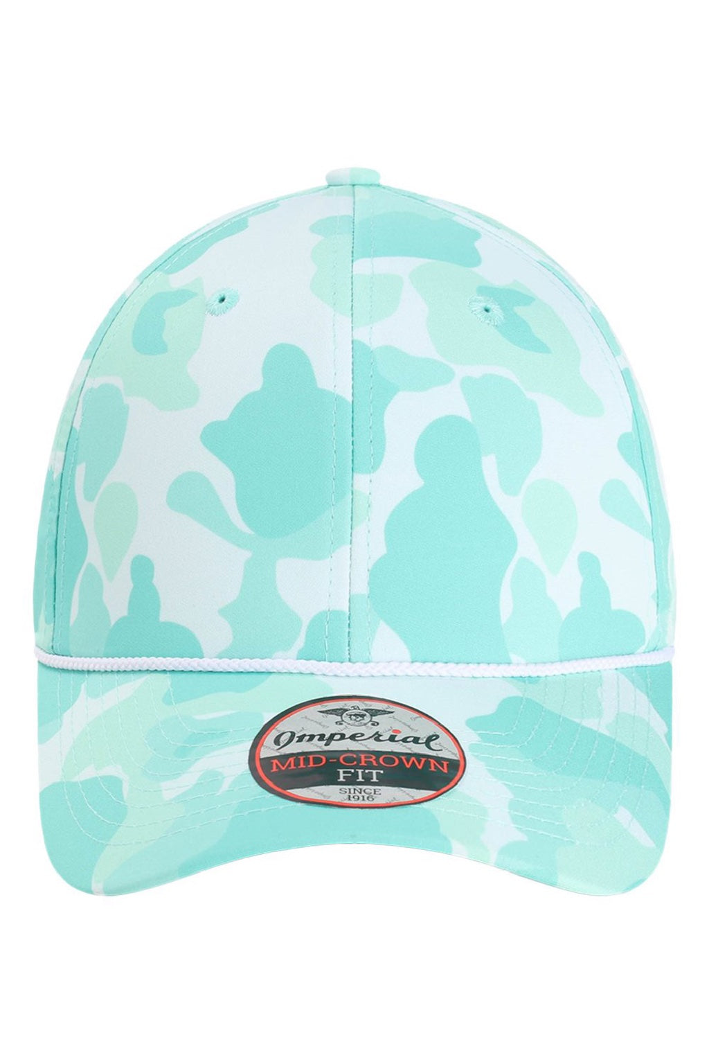 Imperial Hats 5058 Mens The Outtasite Adjustable Hat Frog Skin Camo Aqua Flat Front