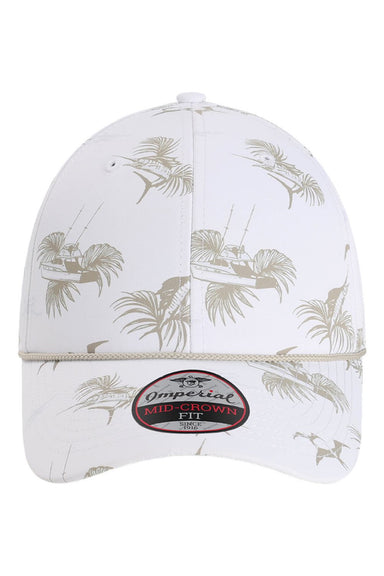 Imperial Hats 5058 Mens The Outtasite Adjustable Hat Offshore White Flat Front