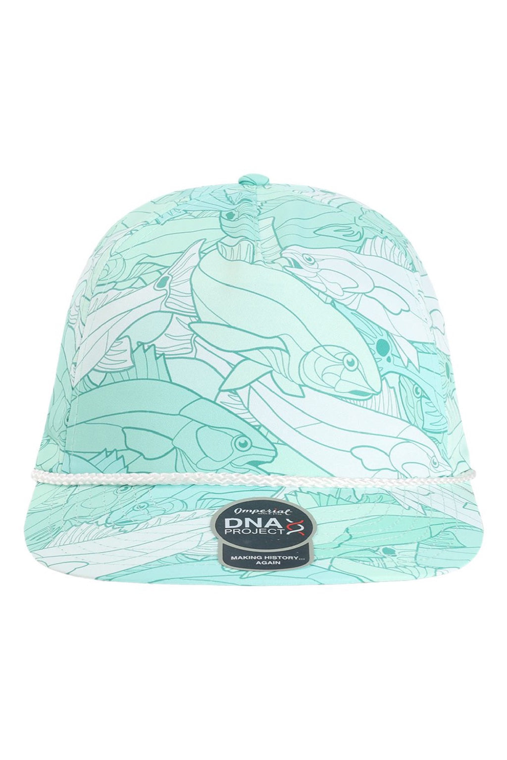 Imperial Hats DNA014 Mens The Golden Hour Adjustable Hat Aqua Green Flat Front