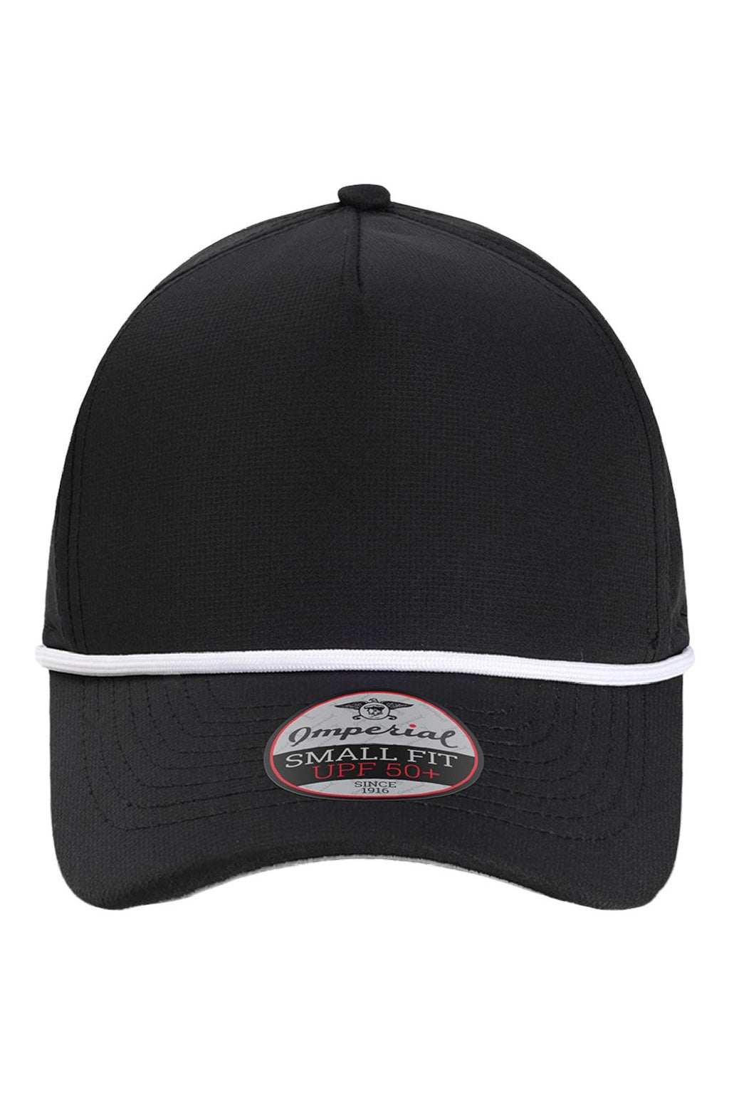 Imperial Hats L5059 Mens The Corral Adjustable Hat Black/White Flat Front