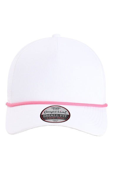 Imperial Hats L5059 Mens The Corral Adjustable Hat White/Hot Pink Flat Front