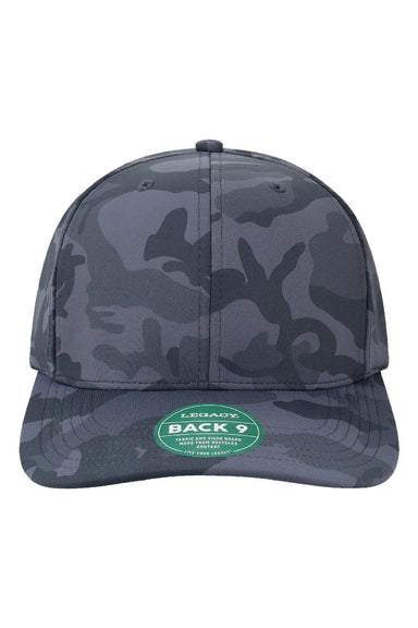 Legacy Hats B9A Mens Back Nine Adjustable Hat Midnight Camo Flat Front