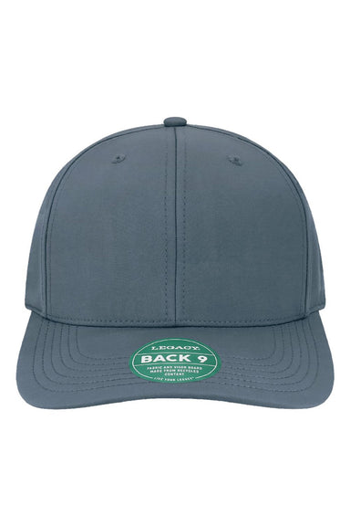 Legacy Hats B9A Mens Back Nine Adjustable Hat Sea Blue Flat Front