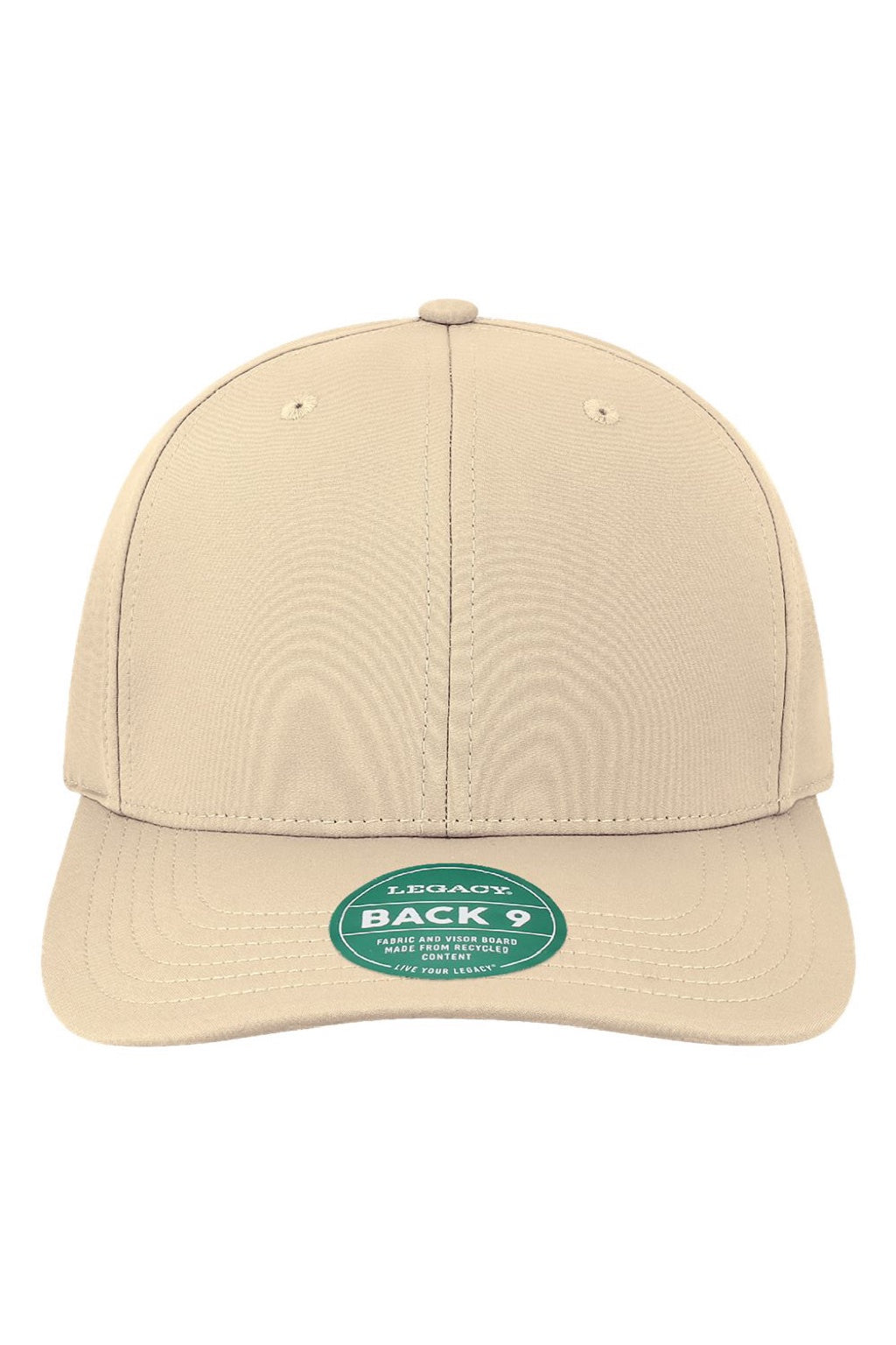 Legacy Hats B9A Mens Back Nine Adjustable Hat Stone Flat Front