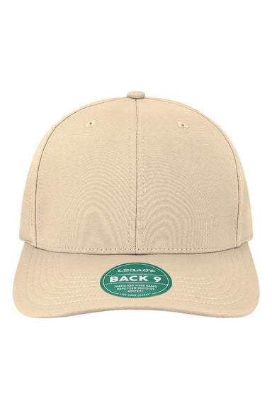 Legacy Hats B9A Mens Back Nine Adjustable Hat Stone Flat Front